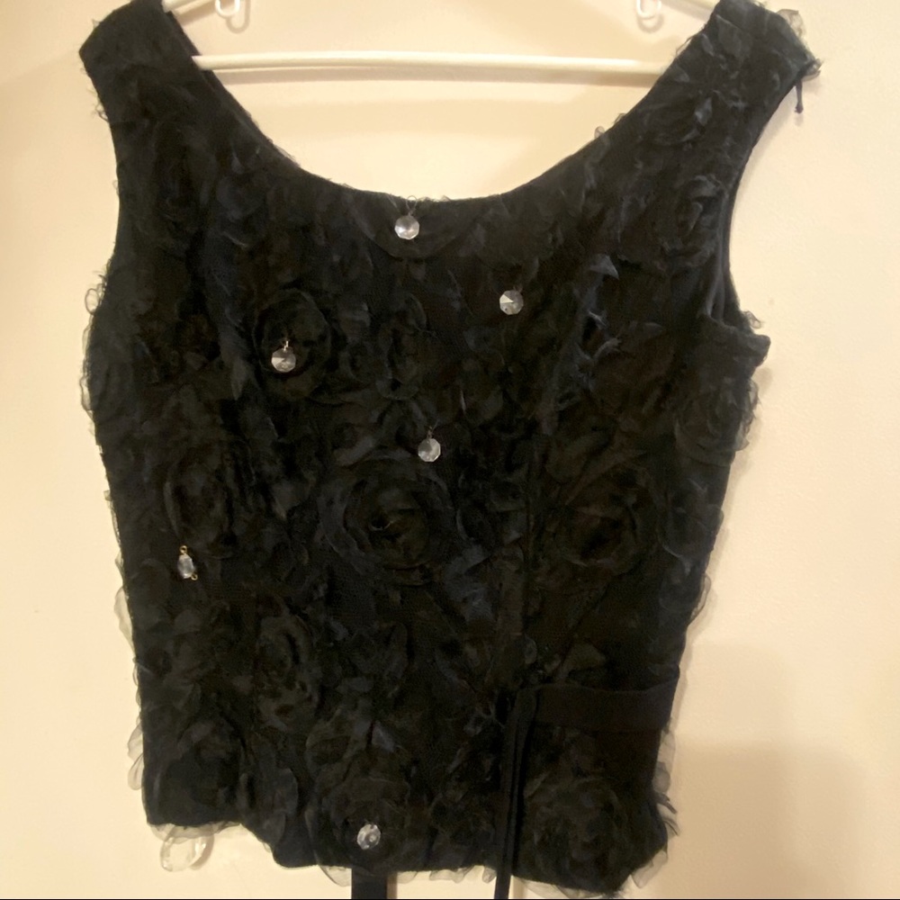 Vintage Bedazzled corset-like Top